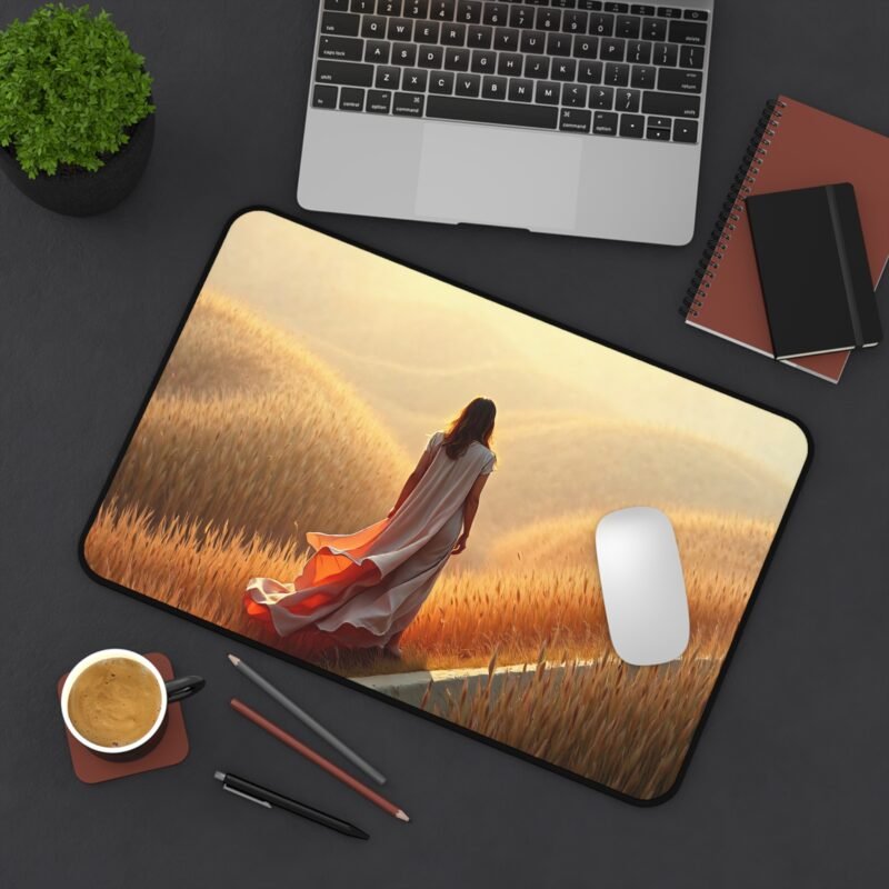 Golden Sunset Nature Desk Mat - Serene Landscape for a Calming Workspace - Image 4