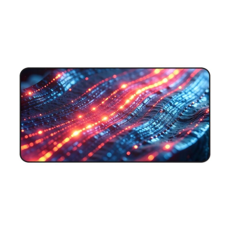 Cyberpunk Desk Mat with Neon Circuit Design for Tech Enthusiasts and Creators - Image 9