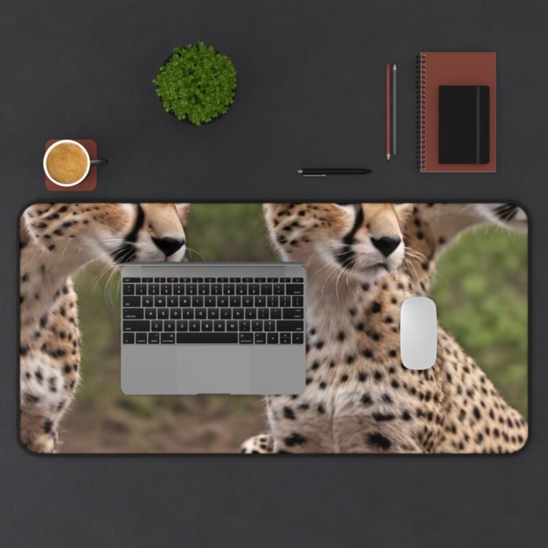 Cheetah Wildlife Desk Mat – Inspiring Nature-Themed Workspace - Image 11