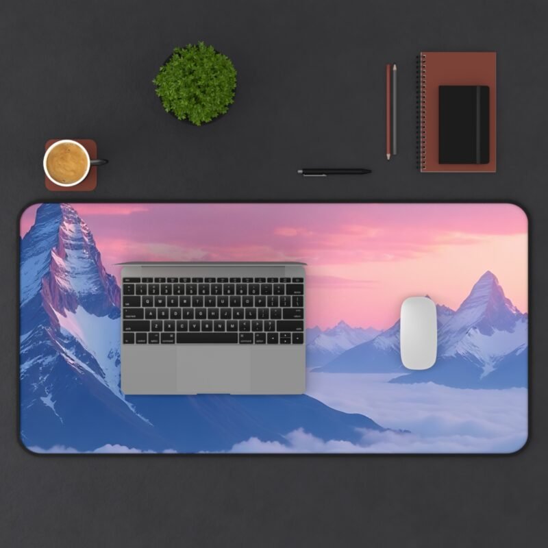 Mountain Desk Mat with Sunrise Design for a Serene and Inspiring Workspace - Image 11