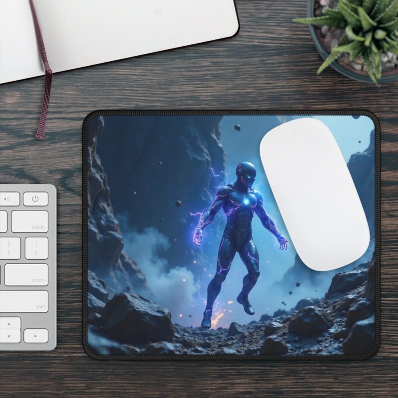 Gaming Mouse Pad Cosmic Design with Energy Aura and Alien Landscape - Image 3