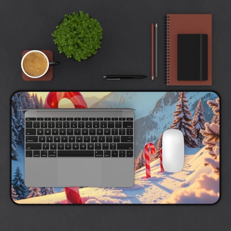 Holiday Desk Mat with Candy Cane Design for Festive Workspaces - Image 7