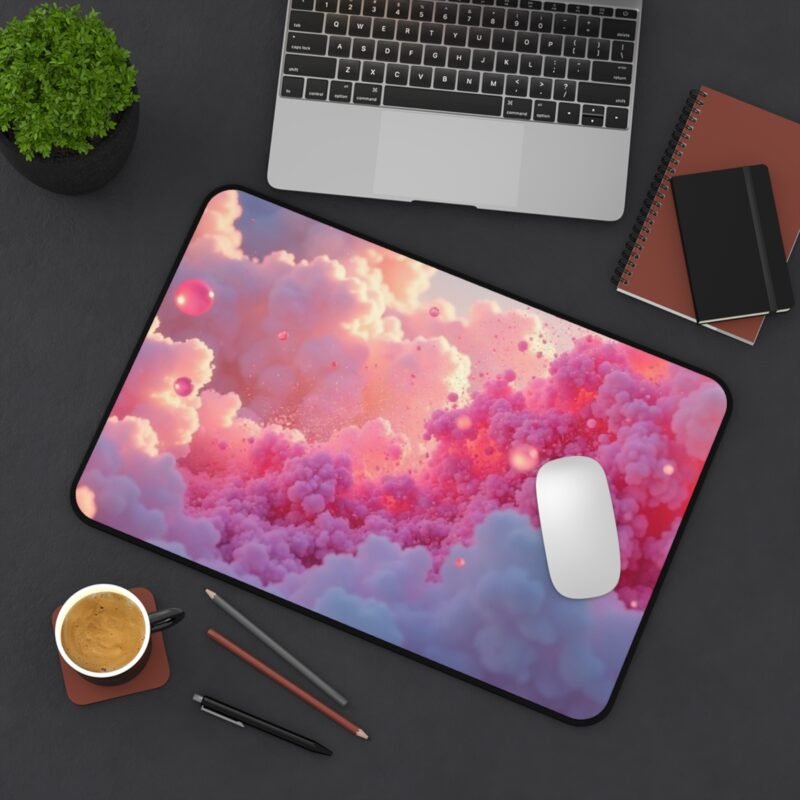 Aesthetic Desk Mat with Dreamy Pink Sky Design for Inspiring Workspaces - Image 4