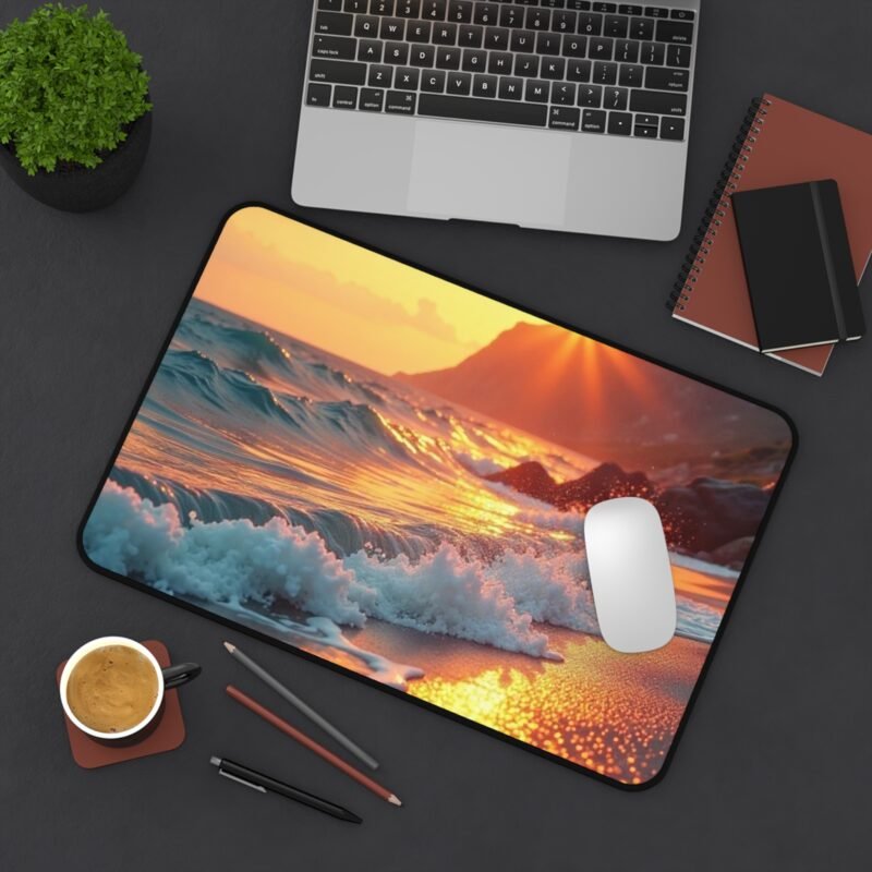 Coastal Desk Mat with Tranquil Sunset Design for a Relaxing Workspace - Image 4