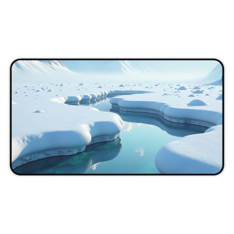 Winter Desk Mat with Serene Arctic Landscape for a Calming Workspace - Image 5