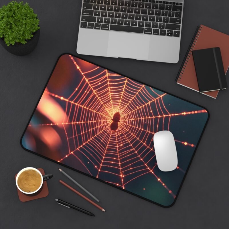 Spider Web Desk Mat with Nature-Inspired Design for Stylish Workspace - Image 4