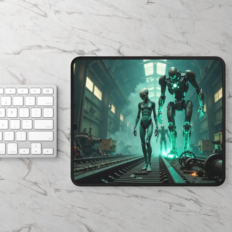 Futuristic Gaming Mouse Pad with Cybernetic Robot Design for Precision and Style - Image 2