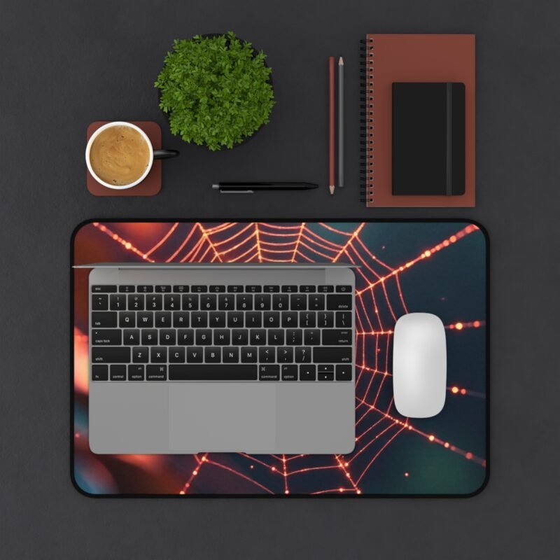 Spider Web Desk Mat with Nature-Inspired Design for Stylish Workspace - Image 3