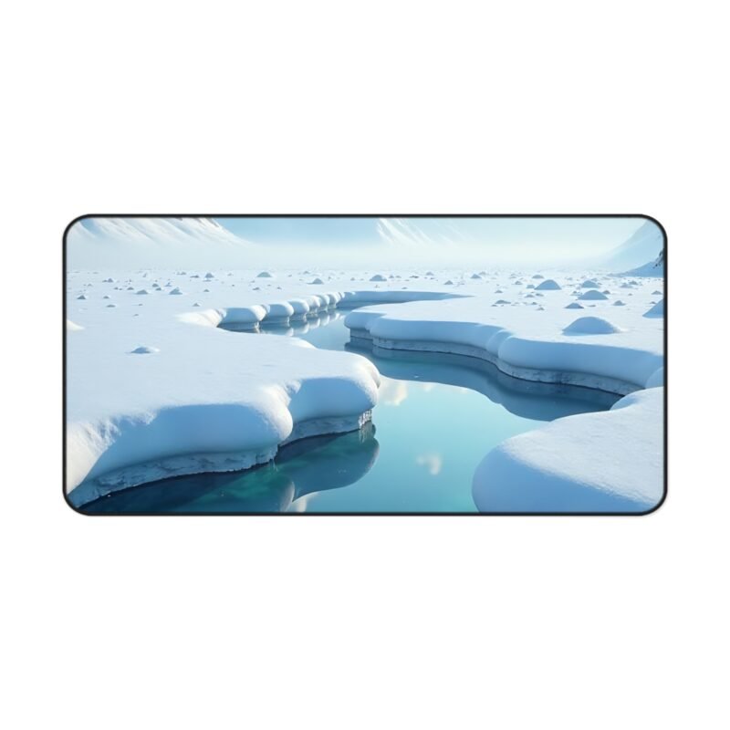 Winter Desk Mat with Serene Arctic Landscape for a Calming Workspace - Image 9