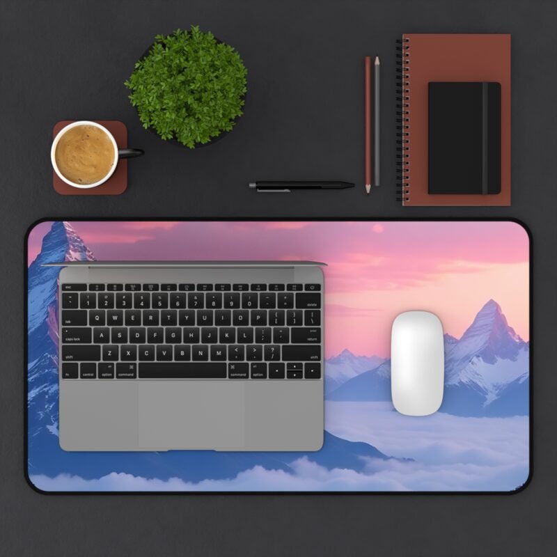 Mountain Desk Mat with Sunrise Design for a Serene and Inspiring Workspace - Image 7