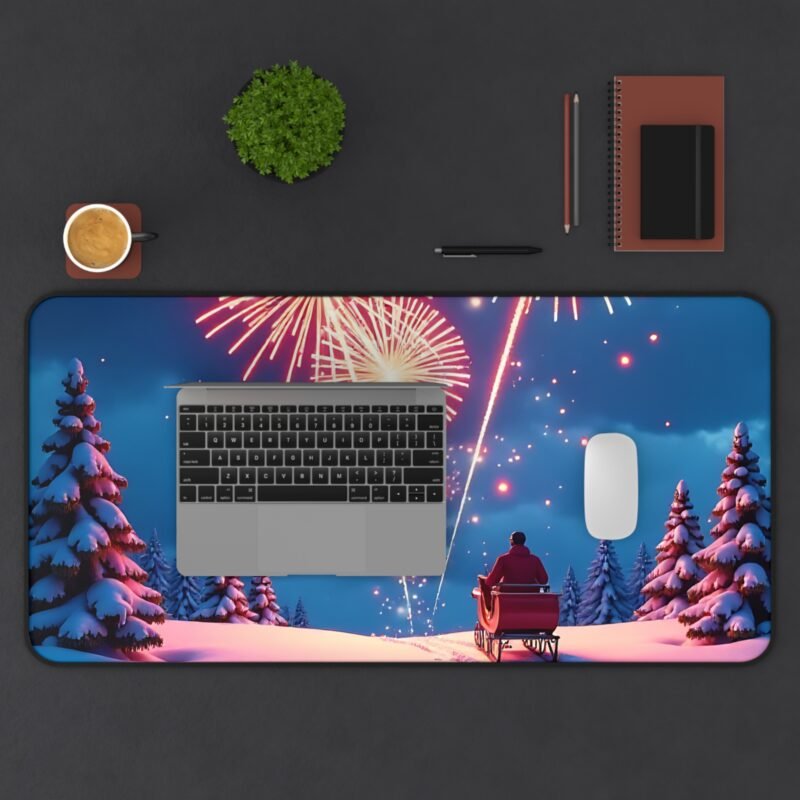 Christmas Desk Mat with Winter Wonderland Design for Festive Workspaces - Image 11