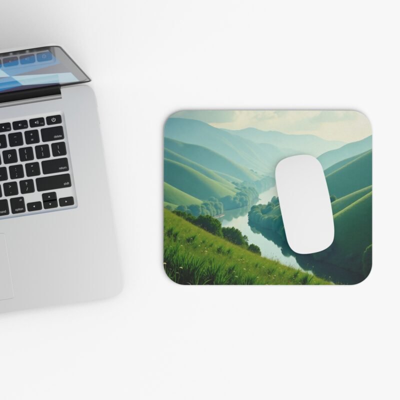 Nature Desk Mat with Serene Hills and River Design for Tranquil Workspaces - Image 4