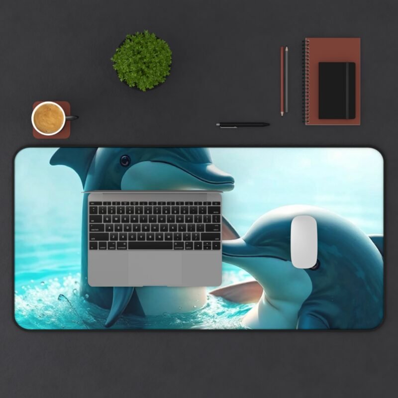 Dolphin Desk Mat – Ocean-Themed Mouse Pad for a Serene and Stylish Workspace - Image 11