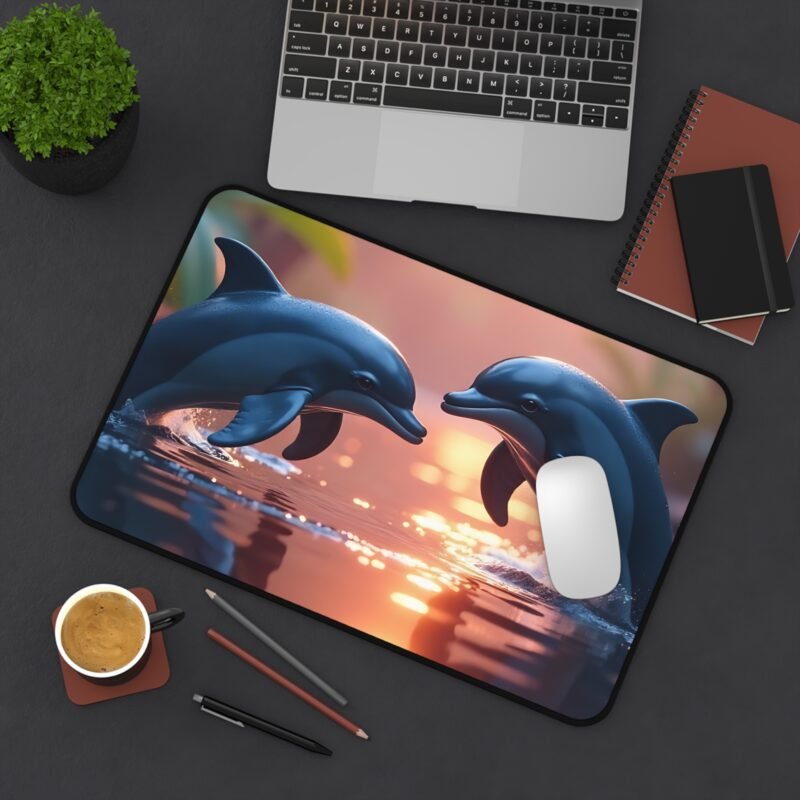 Dolphin Desk Mat with Vibrant Marine Design for a Calming Workspace - Image 4