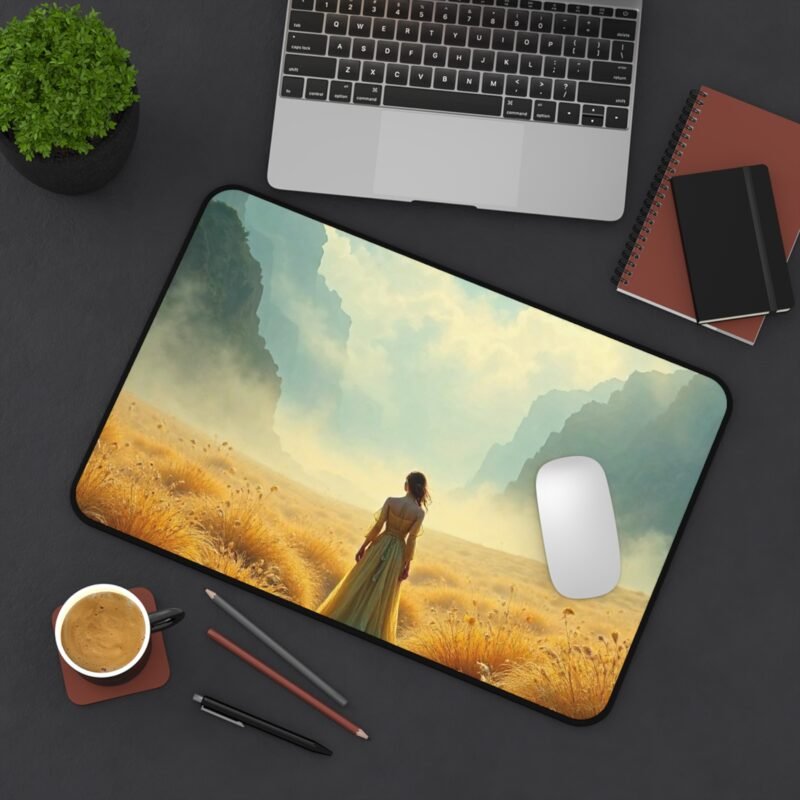 Fantasy Desk Mat with Mystical Moonlit Valley Design for Dreamy Workspaces - Image 4