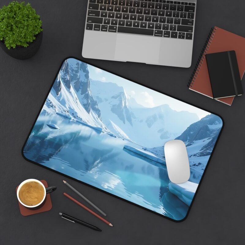 Nature Desk Accessories Snowy Mountain Mouse Pad with Serene Alpine Lake Design - Image 4