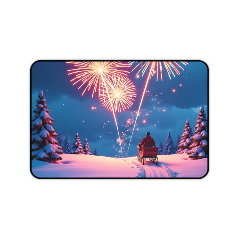 Christmas Desk Mat with Winter Wonderland Design for Festive Workspaces