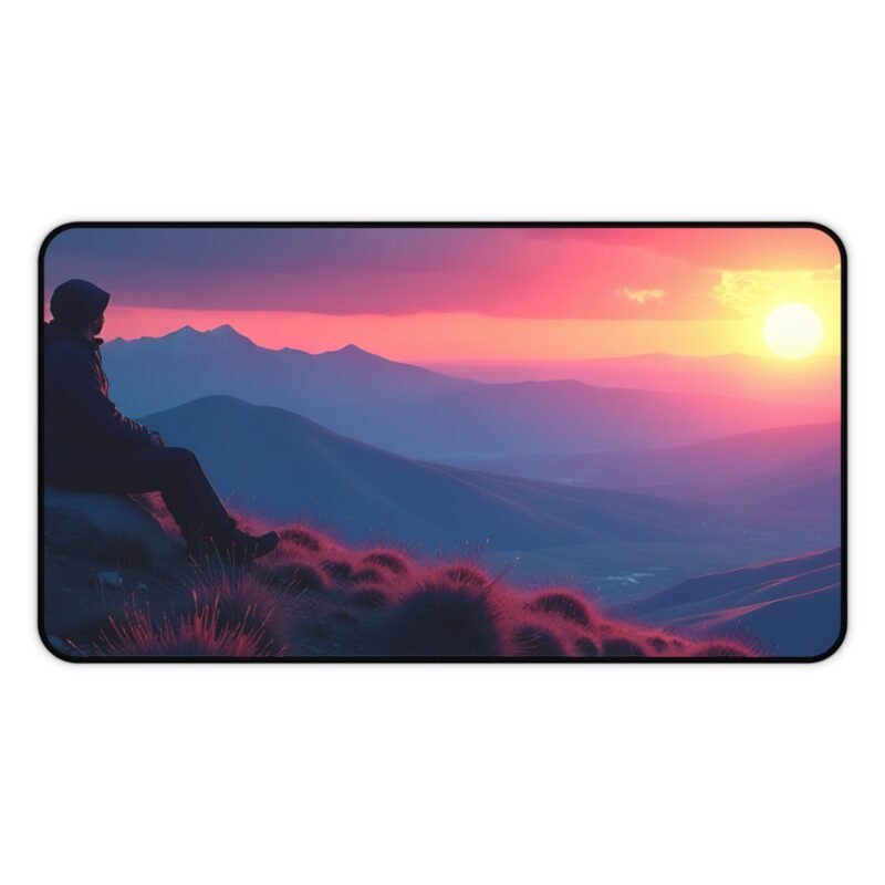 Mountain Desk Mat with Sunset Design for Adventurous Workspaces - Image 5
