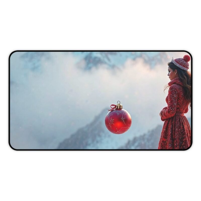 Christmas Desk Mat with Winter Wonderland Theme for Festive Holiday Decor - Image 5