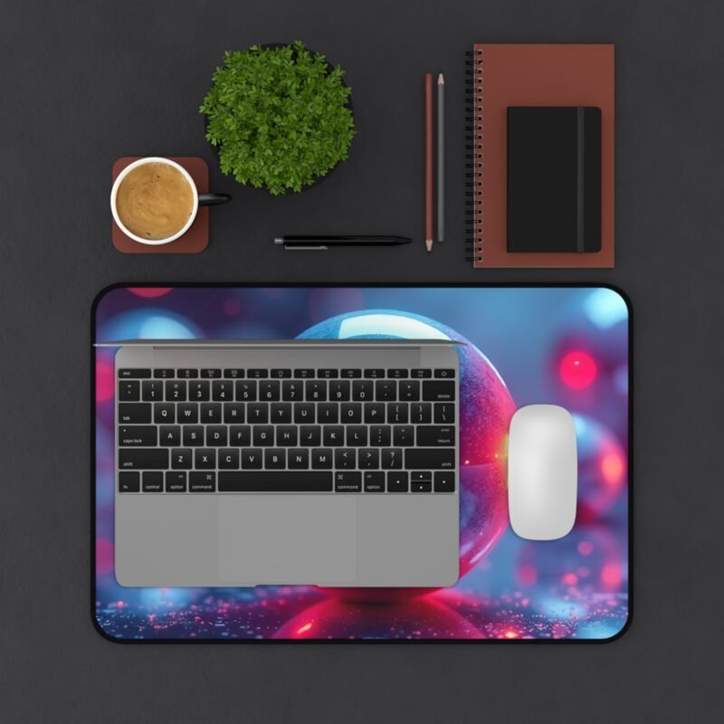 Futuristic Desk Mat with Neon Constellation Design for Creative Inspiration - Image 3