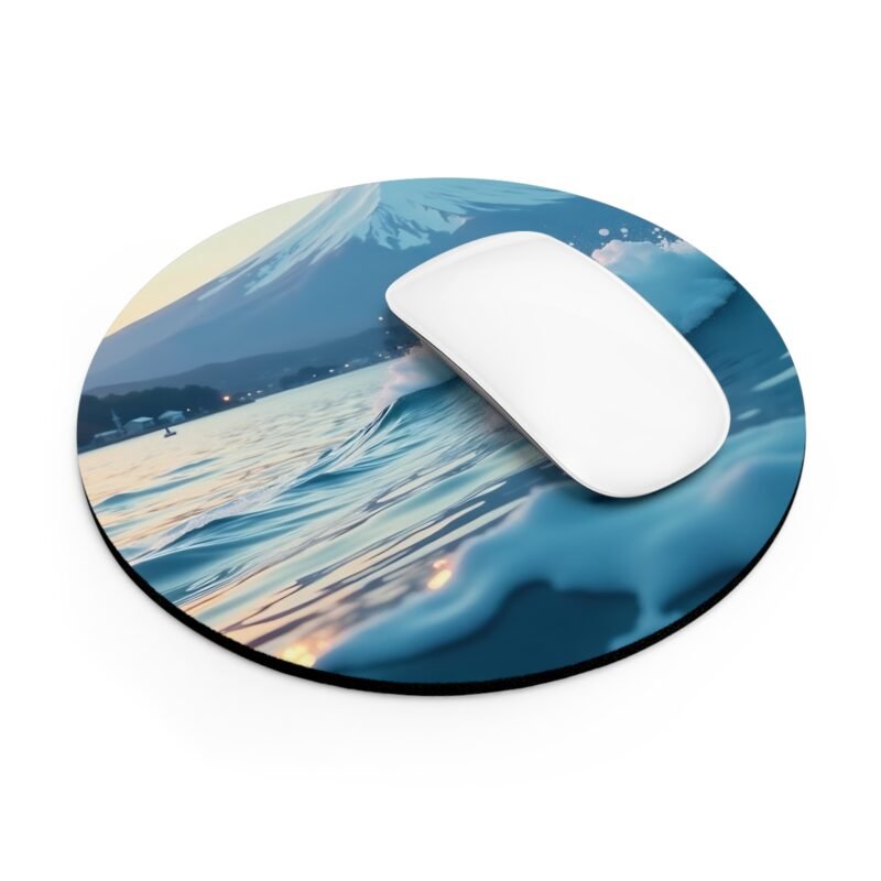 Mountain Sunset Nature Desk Mat with Soothing Wave Design for a Calm Workspace - Image 4