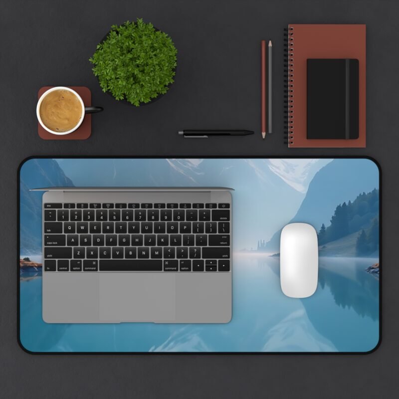 Nature Desk Mat with Serene Mountain Landscape and Relaxing Lake Reflection - Image 7