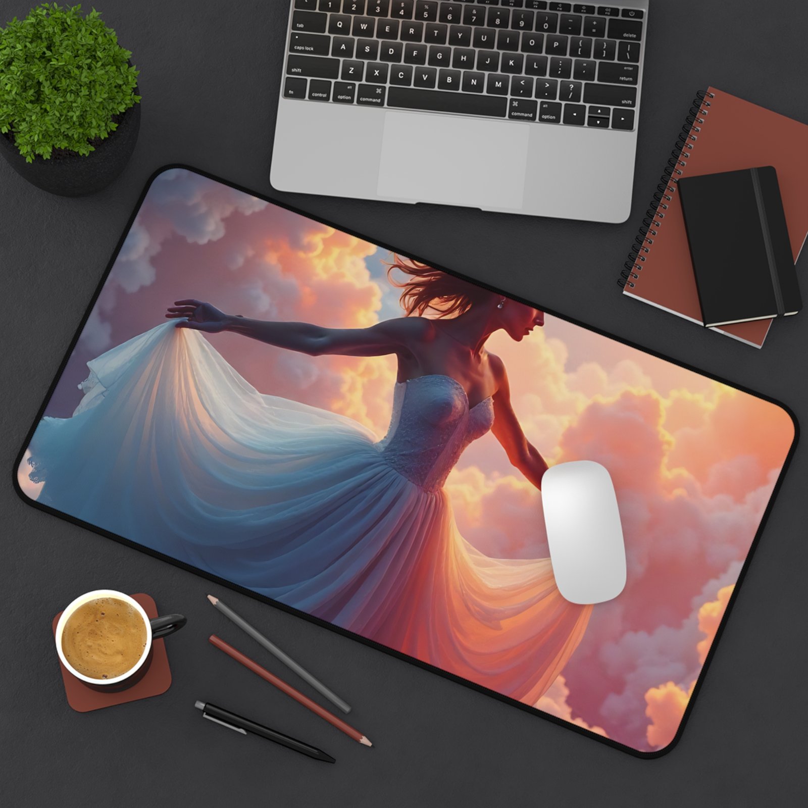 Aesthetic Desk Mat with Dreamy Cloud Design for Creative Workspaces - Image 8