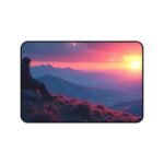 Mountain Desk Mat with Sunset Design for Adventurous Workspaces