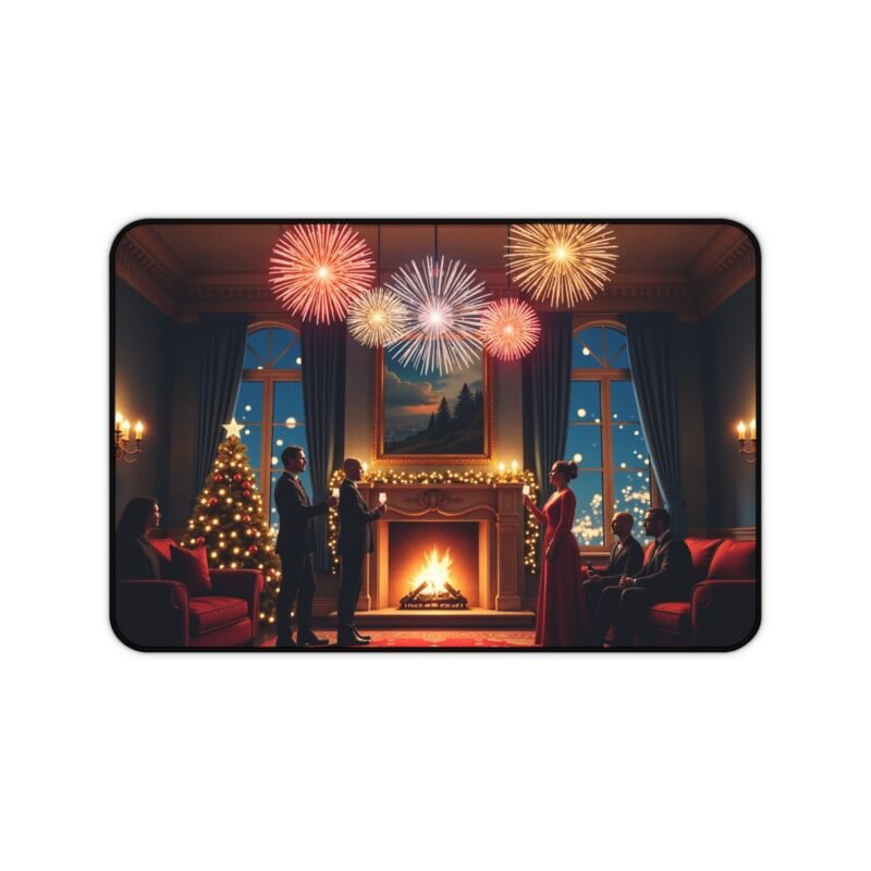 Luxury Christmas Desk Mat with Elegant Festive Design for Sophisticated Workspaces