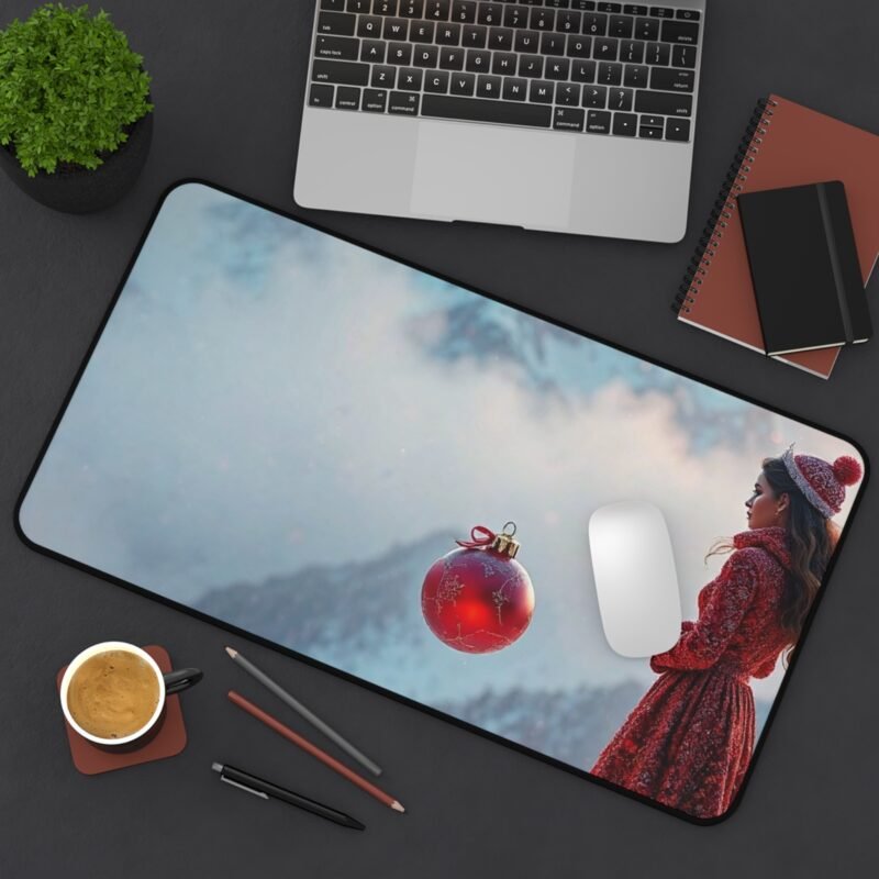 Christmas Desk Mat with Winter Wonderland Theme for Festive Holiday Decor - Image 8
