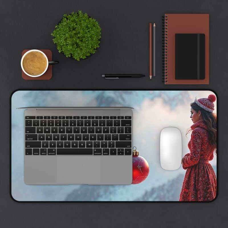 Christmas Desk Mat with Winter Wonderland Theme for Festive Holiday Decor - Image 7
