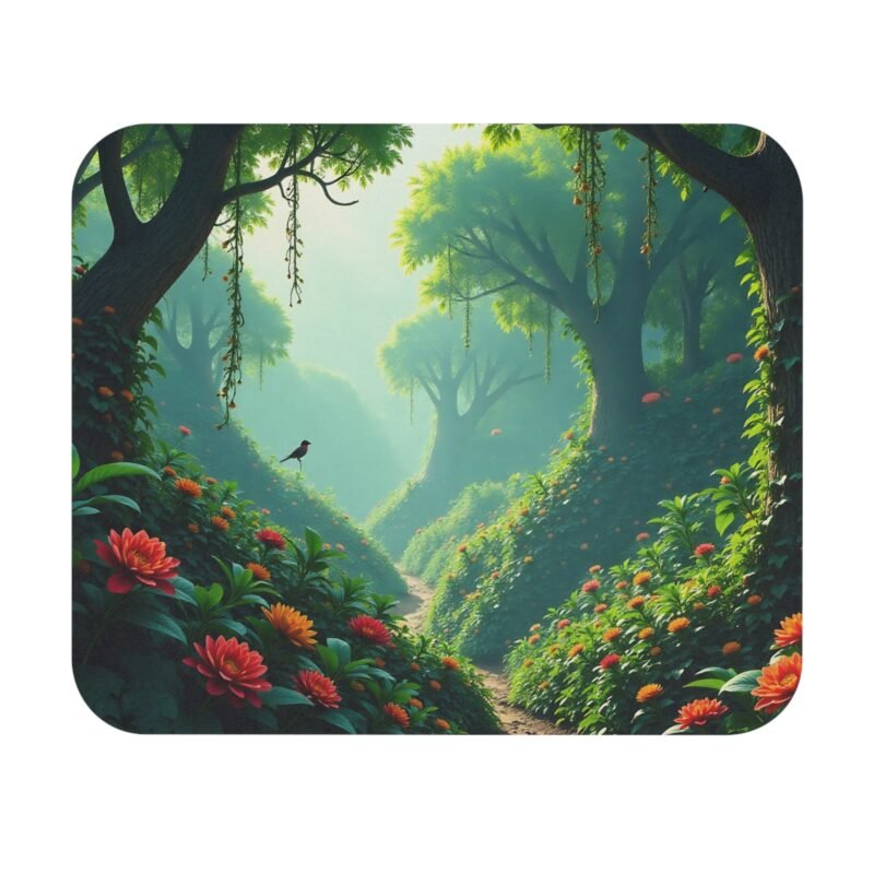 Enchanted Garden Nature Desk Mat for a Serene and Productive Workspace