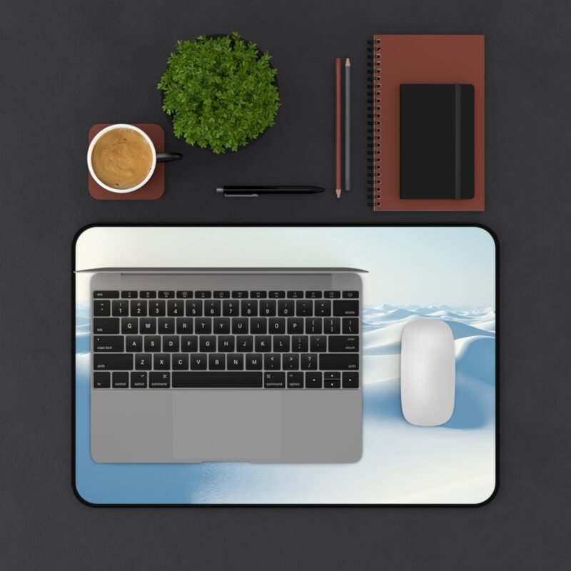 Winter Desk Mat with Serene Snowscape Design for Calm and Productive Workspaces - Image 3