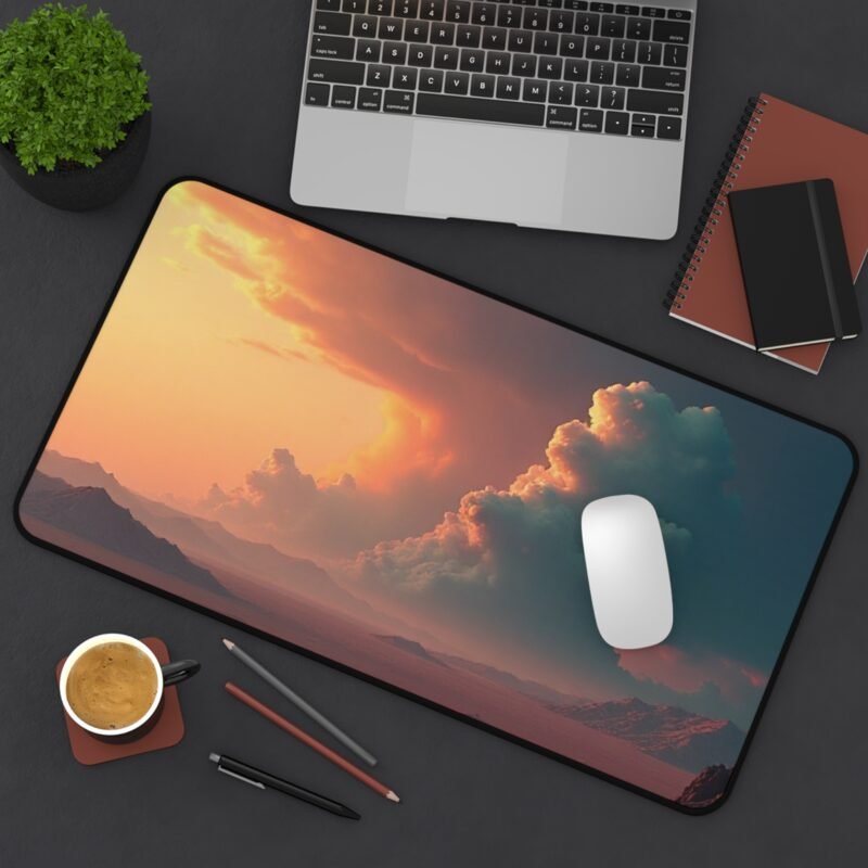 Desert Sunset Desk Mat for Serene Workspace and Adventurous Vibes - Image 8