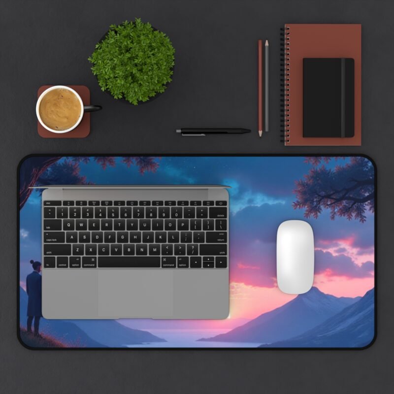 Twilight Nature Desk Mat with Serene Landscape Design for Creative Workspaces - Image 7