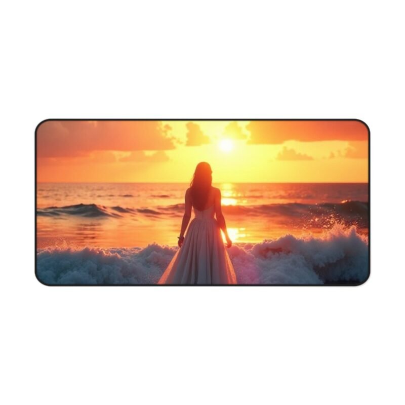 Sunset Desk Mat with Soothing Waves and Tranquil Horizon for Serene Workspaces - Image 9
