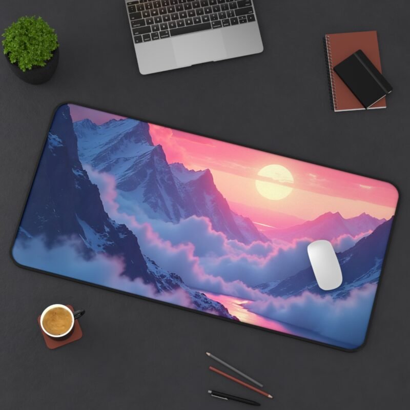 Mountain Desk Mat with Majestic Sunset Design for Serene Workspace - Image 12