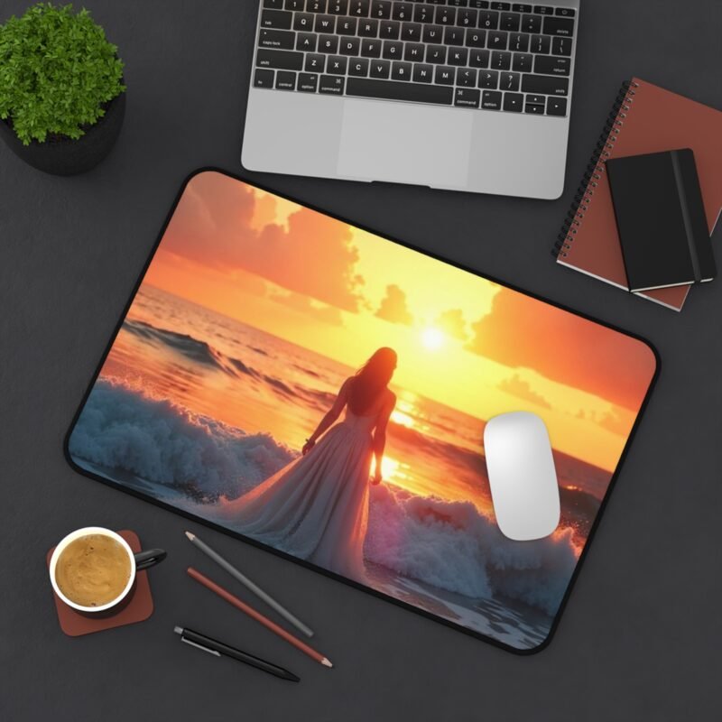 Sunset Desk Mat with Soothing Waves and Tranquil Horizon for Serene Workspaces - Image 4