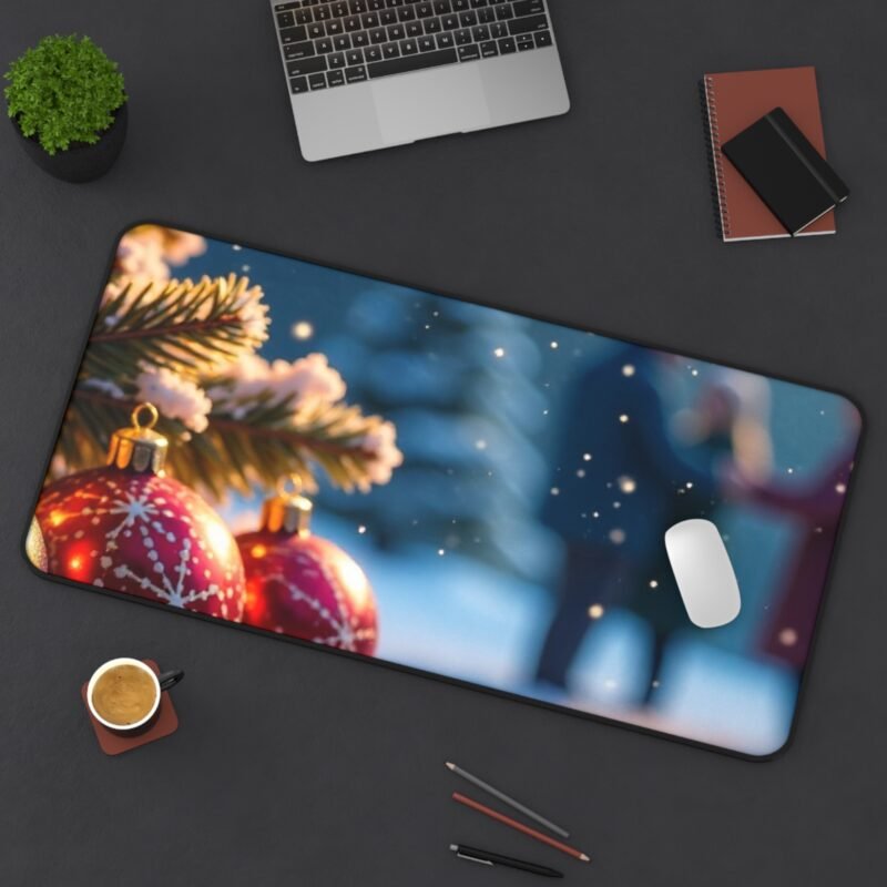 Christmas Desk Mat with Festive Tree and Winter Snow Scene for Holiday Workspaces - Image 12