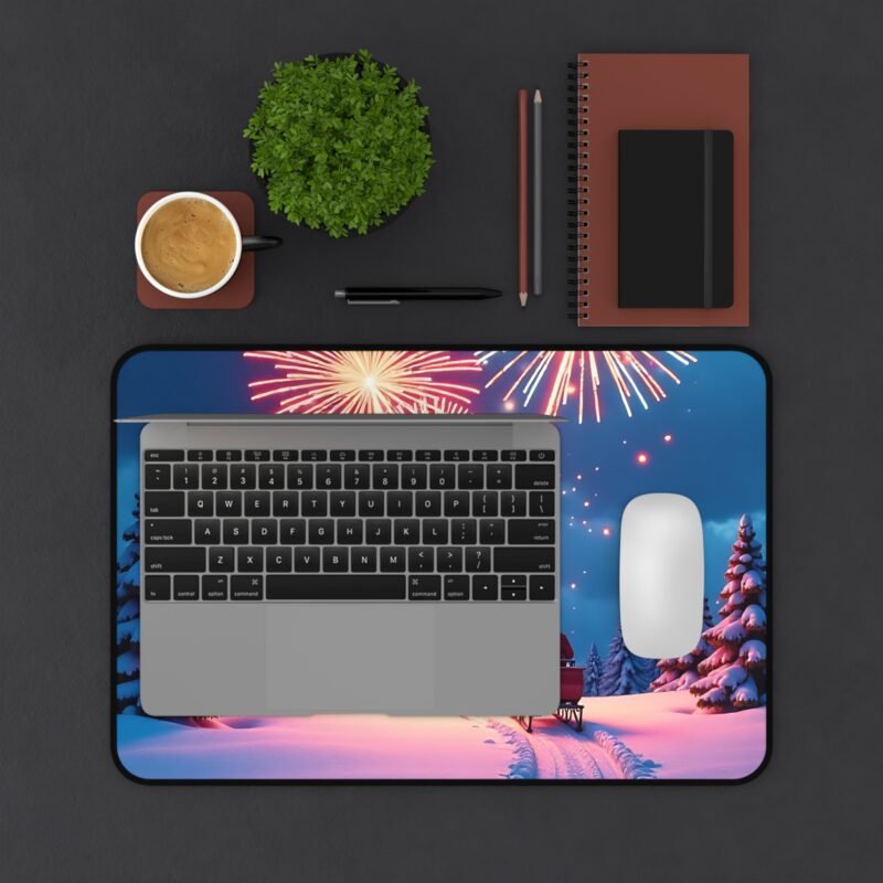 Christmas Desk Mat with Winter Wonderland Design for Festive Workspaces - Image 3