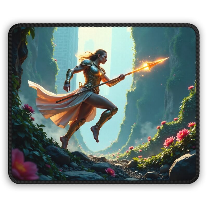 Fantasy Gaming Mouse Pad with Epic Warrior Design for Immersive Gameplay