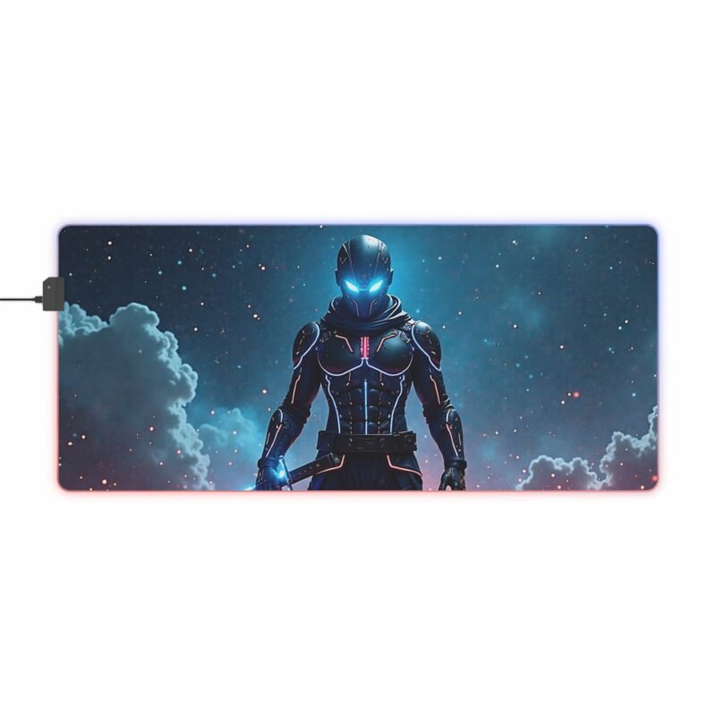 Galaxy Gaming Mouse Pad with Armored Warrior Design for Futuristic Gamers - Image 9