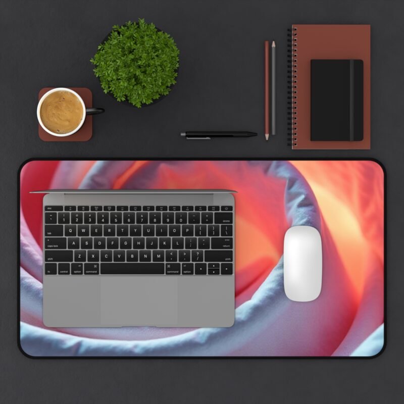 Fiery Rose Aesthetic Desk Mat Vibrant Floral Design for Creative Workspaces - Image 7