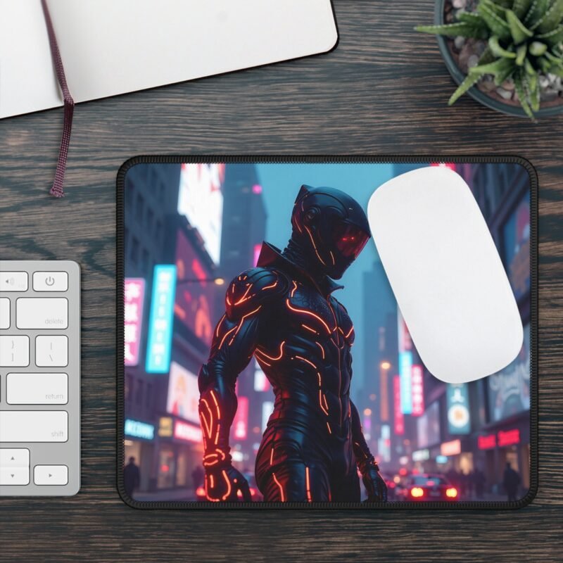 Cyberpunk Gaming Mouse Pad Neon Futuristic Design for Smooth Performance - Image 3