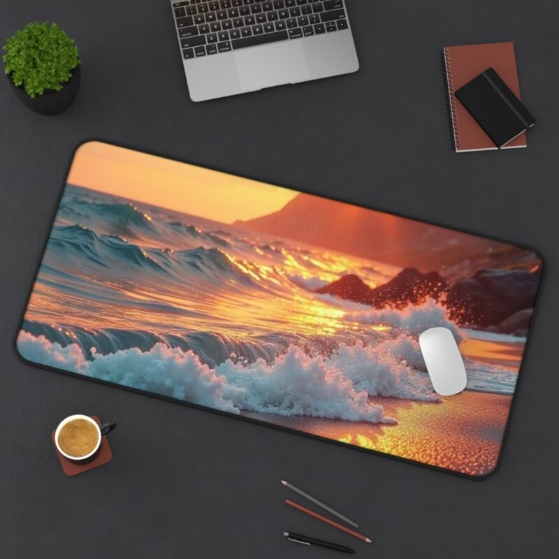 Coastal Desk Mat with Tranquil Sunset Design for a Relaxing Workspace - Image 12