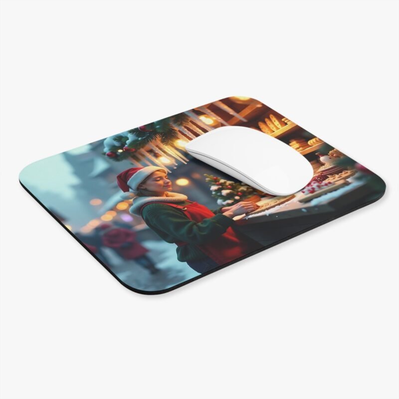 Christmas Market Mouse Pad with Festive Holiday Scene for Year-Round Cheer - Image 3