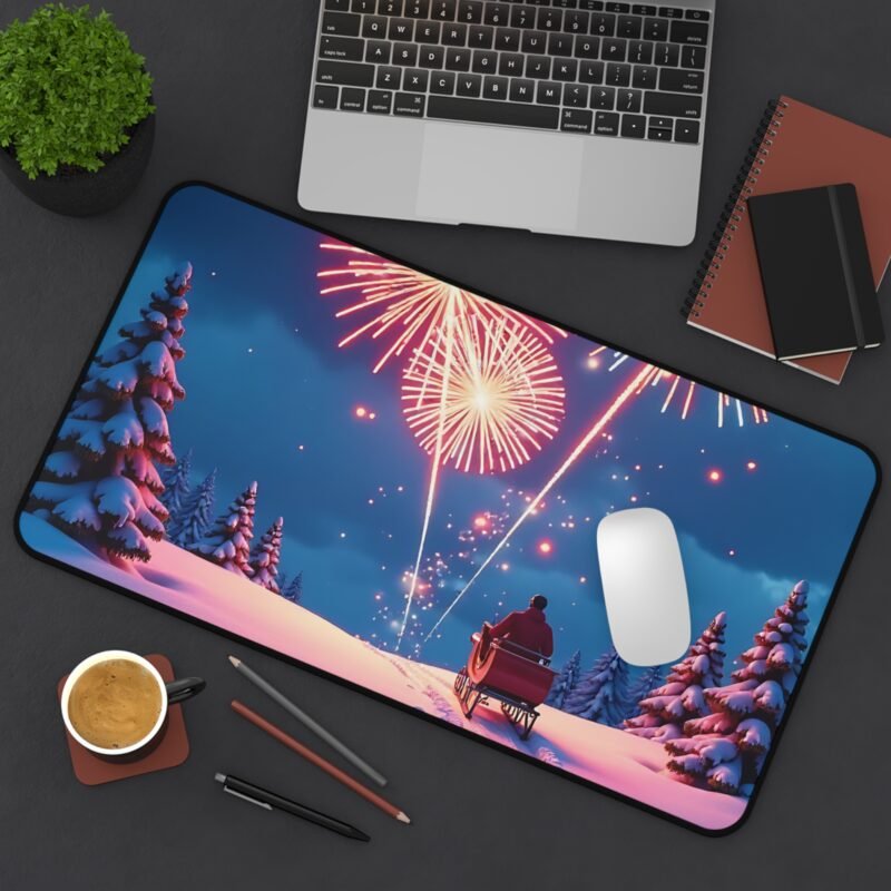 Christmas Desk Mat with Winter Wonderland Design for Festive Workspaces - Image 8