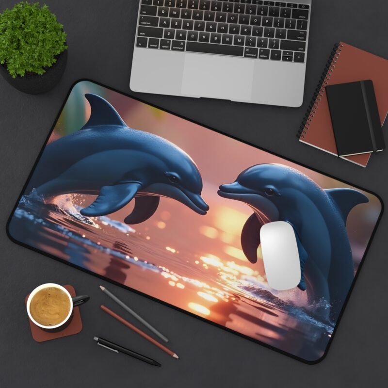 Dolphin Desk Mat with Vibrant Marine Design for a Calming Workspace - Image 8