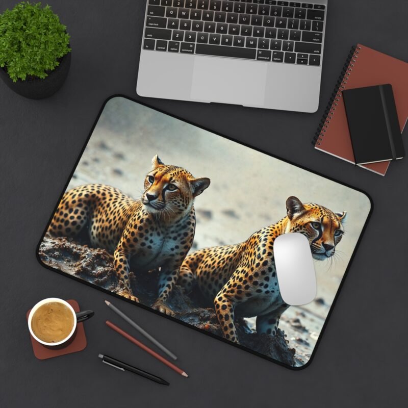 Majestic Leopard Wildlife Desk Mat for Nature-Inspired Workspace Decor - Image 4