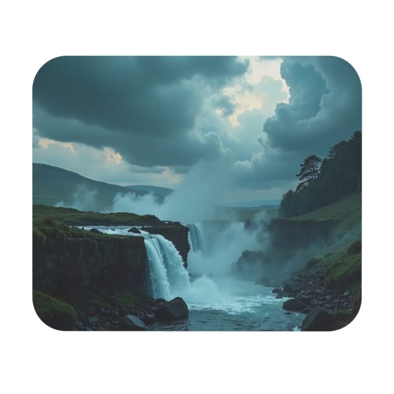 Nature Desk Mat with Waterfall Design – Inspire Your Workspace with Scenic Landscapes